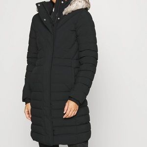 Abercrombie & Fitch Hooded Long Stretch Down Puffer Coat Size XXS